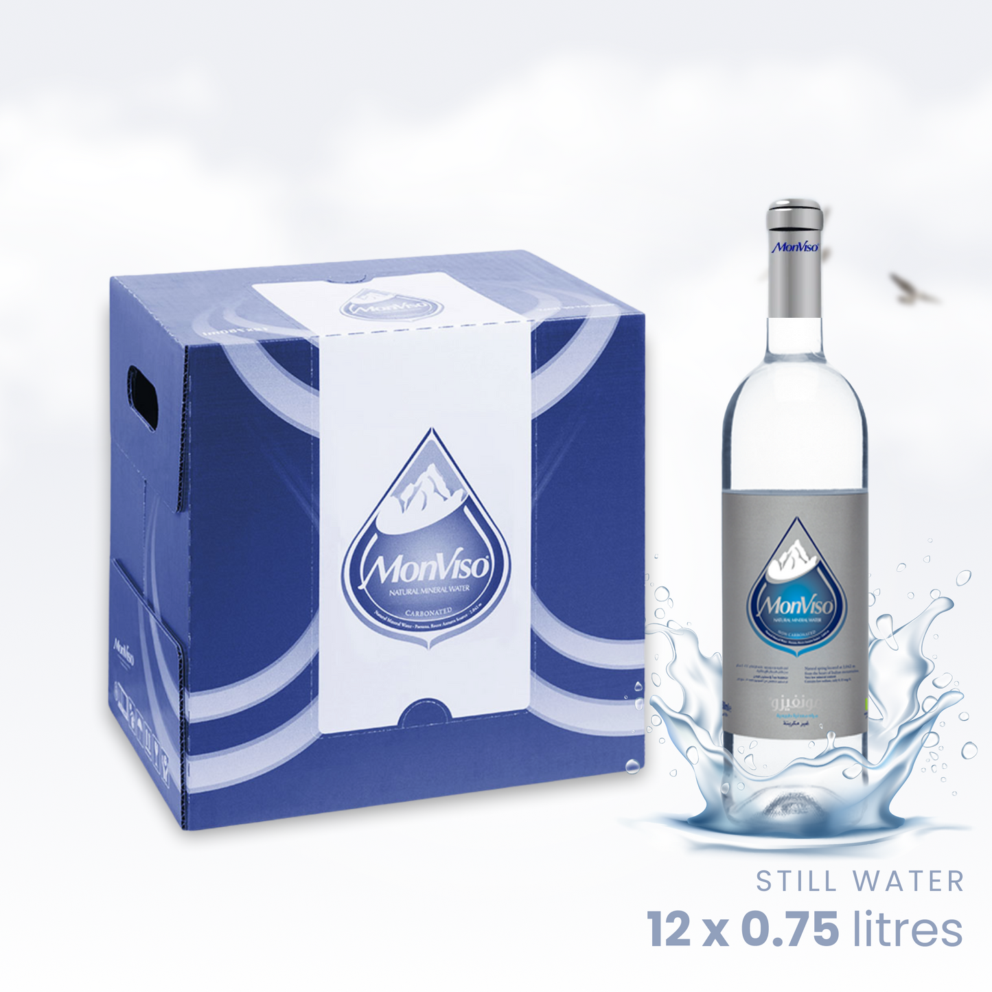 0.75 L x 12 Glass Bottles - Still Natural Mineral Water